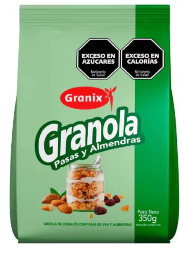 GRANOLA GRANIX CROCANTE PASAS Y ALMENDRAS x 350 GR