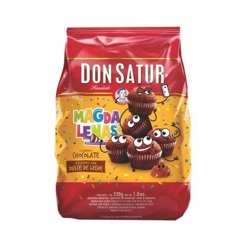 MAGDALENAS DON SATUR CHOCOLATE CON DULCE DE LECHE x 200 GR