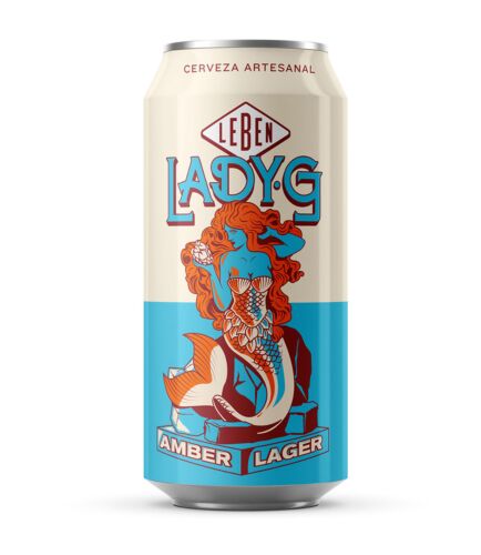 CERVEZA LEBEN AMBER LAGER LATA x 473 CC