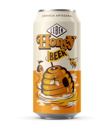 CERVEZA LEBEN HONEY BEER LATA x 473 CC