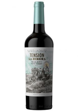 VINO TENSION LA RIBERA MALBEC PETIT BERDOT x 750 CC