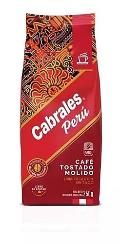 CAFE CABRALES PERU MOLIDO TOSTADO x 250 GR