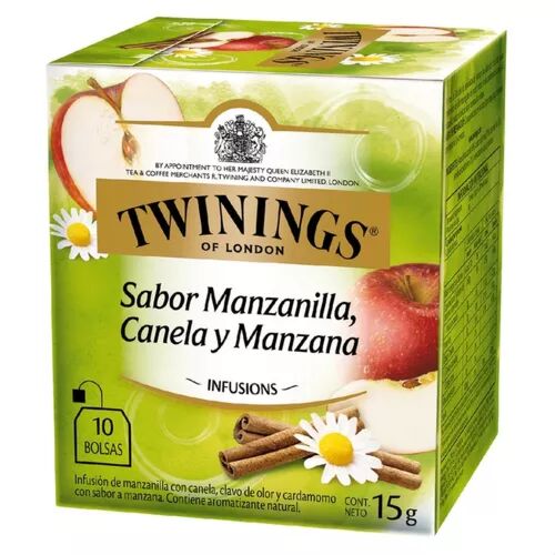 TE TWININGS MANZANILLA CAN Y MANZANA x 10  SAQUITOS