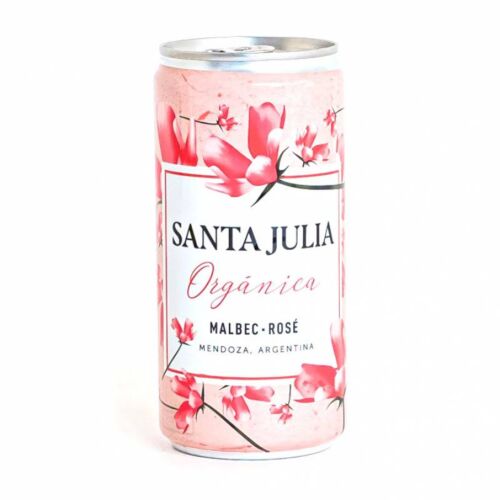 VINO SANTA JULIA ORGANICA MALBEC ROSE LATA x 269 CC