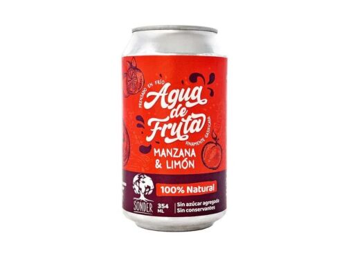 AGUA DE FRUTA  SONDER MANZANA Y LIMON x 354 ML