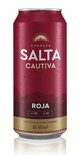 CERVEZA SALTA CAUTIVA ROJA LATA x 473 CC