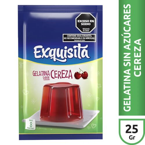 GELATINA EXQUISITA CEREZA LIGHT x 25 GR