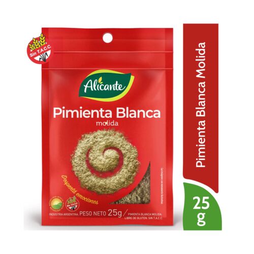 PIMIENTA BLANCA ALICANTE MOLIDA ESPECIAL x 25 GR