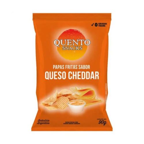 PAPAS FRITAS QUENTO CHEDDAR x 90 GR