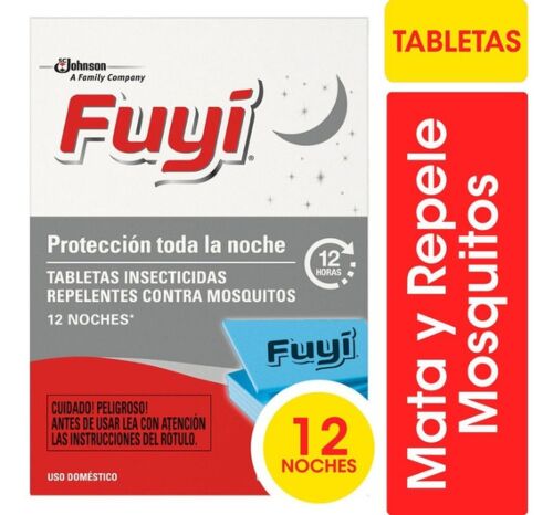 INSECTICIDA FUYI 12 NOCHES TABLETA x 12 UNIDADES