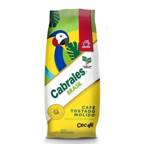 CAFE CABRALES BRASIL TOSTADO MOLIDO x 250 GR
