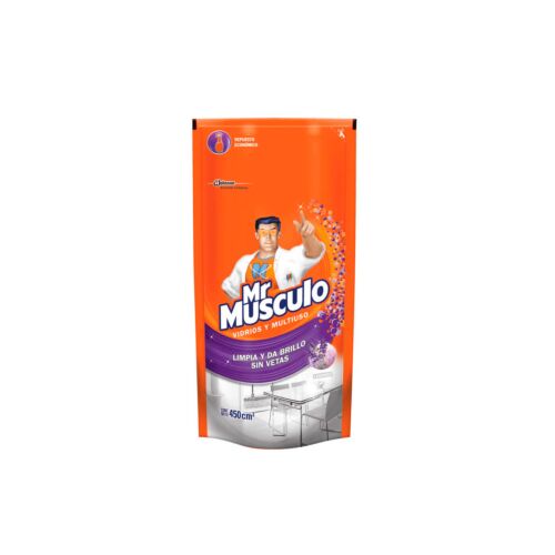 LIMPIADOR MR MUSCULO VIDRIOS Y MULTIUSO LAVANDINA DP x 450 ML