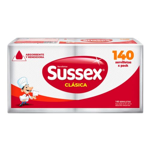 SERVILLETA SUSSEX HS 30x30 CM x 140 UNIDADES