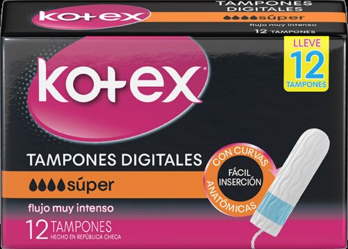 TAMPONES KOTEX SUPERFICIE x 12 UNIDADES