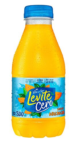 AGUA SABORIZADA LEVITE CERO NARANJA x 500 ML