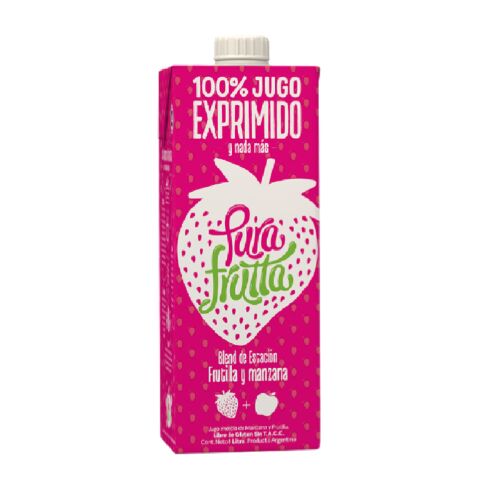JUGO PURA FRUTTA MANZANA Y FRUTILLA x 1 LT