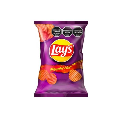 PAPAS FRITAS LAYS FLAMIN HOT ONDAS x 70 GR