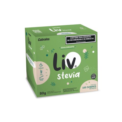 EDULCORANTE CABRALES LIVIANO STEVIA x 100 SOBRES