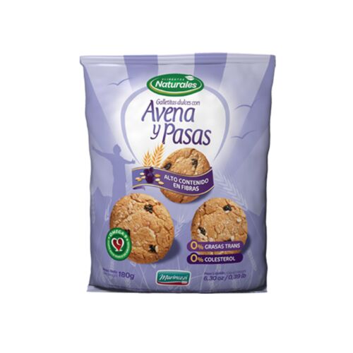GALLETITAS NATURAL TOST AVENA Y PASAS x 180 GR