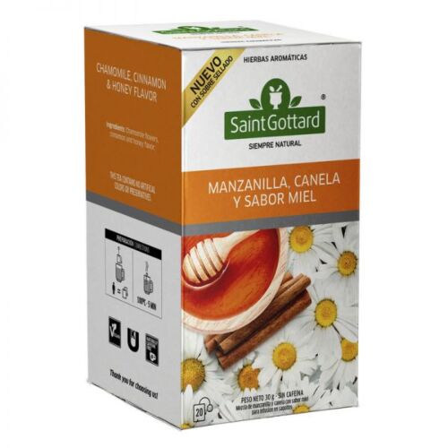 TE SAINT GOTTARD MANZANILLA CANELA Y MIEL x 20 SAQUITOS