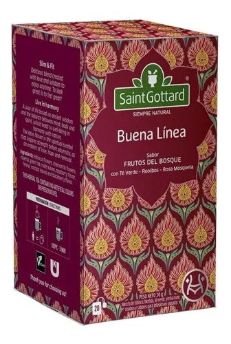 TE SAINT GOTTARD BUENA LINEA FRUTOS DEL BOSQUE x 20 SAQUITOS