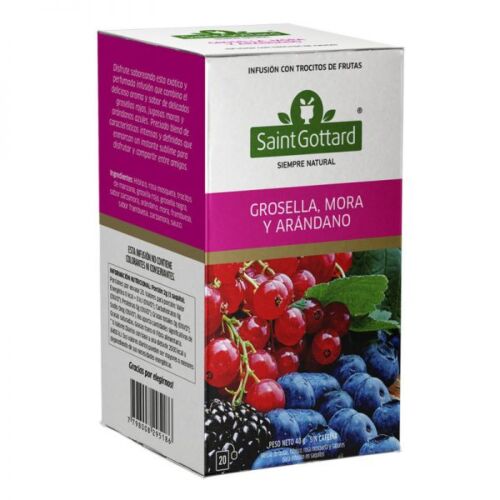 TE SAINT GOTTARD GROSELLA, MORA Y ARANDANOS x 20  SAQUITOS