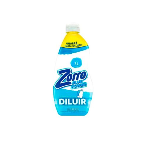 JABON DE ROPA ZORRO DILUIBLE BLUE POWER x 500 ML