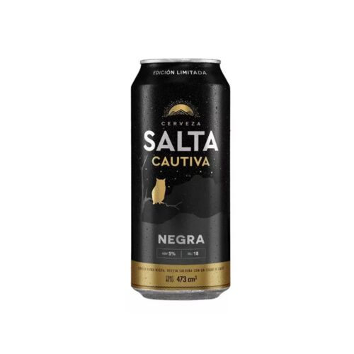 CERVEZA SALTA CAUTIVA NEGRA LATA x 473 ML
