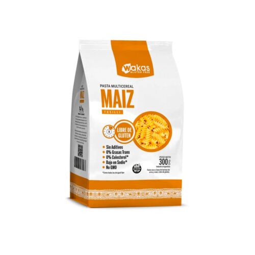 FIDEOS FUSILLI MULTICEREAL WAKAS MAIZ X 300 GR
