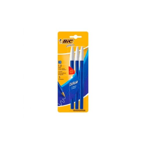 LAPICERAS BIC OPACO AZUL X 3 UNIDADES