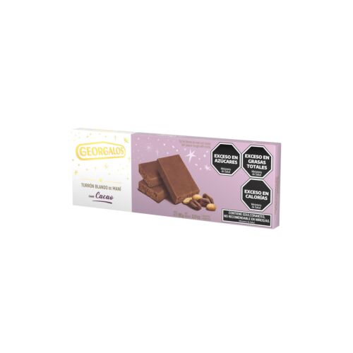 TURRÓN GEORGALOS BLANDO DE MANÍ CON CACAO x 90 GR
