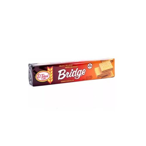 OBLEAS RELLENAS BRIDGE SABOR CHOCOLATE  X 140 GR