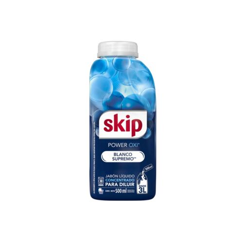 JABON DE ROPA SKIP LIQUIDO CONCENTRADO POWER BOTELLA x 500 ML