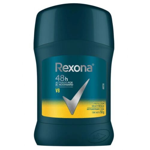 DESODORANTE REXONA HOMBRE STICK ANTITRANSPIRANTE V8 x 50 GR