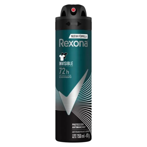 DESODORANTE REXONA HOMBRE AEROSOL INVISIBLE x 87 GR