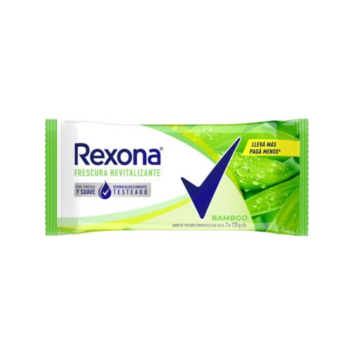 JABON REXONA BAMBOO PACK x 3 UNIDADES
