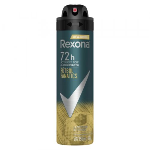 DESODORANTE REXONA MUJER ANTITRANSPIRANTE AEROSOL FUTBOL FANTICS x 89 GR