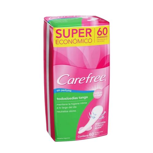 PROTECTOR DIARIO CAREFREE TODOS LOS DIAS TANGA x 60 U