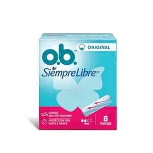 TAMPONES O B SIEMPRE LIBRE MINI x 8 UNIDADES