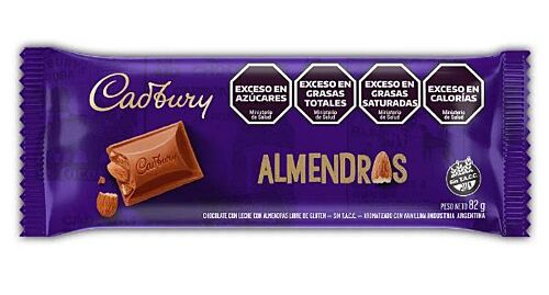 CHOCOLATE CADBURY CON ALMENDRAS x 82 GR