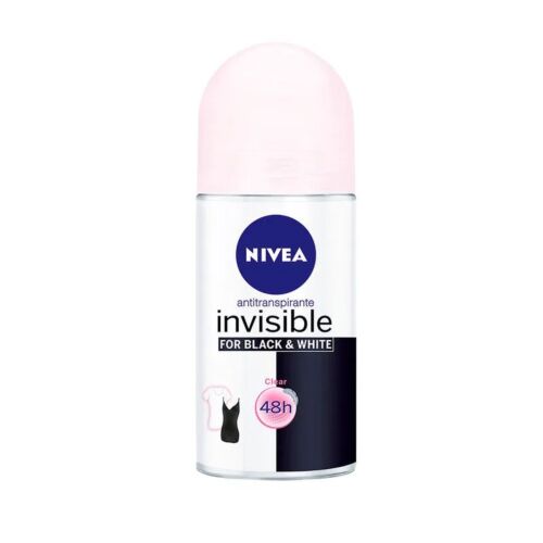 DESODORANTE NIVEA MUJER ROLL INVISIBLE BLACK & WHITE CLEAR x 50 ML