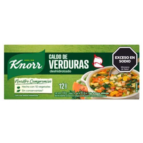 CALDO KNORR VERDURA x 12 CUBOS