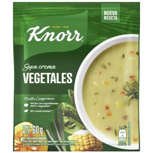 SOPA KNORR CREMA VEGETAL x 60 GR