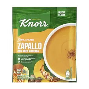 SOPA KNORR CREMA ZAPALLO CON NUEZ MOSCADA x 70 GR
