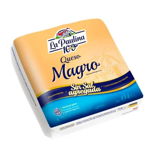 QUESO LA PAULINA MAGRO SIN  SAL H x KG