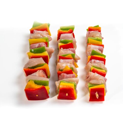 BROCHETTE POLLO EN BANDEJA x 3 UNIDADES