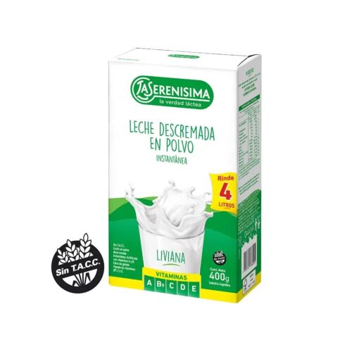 LECHE EN POLVO LA SERENISIMA DESCREMADA x 400 GR
