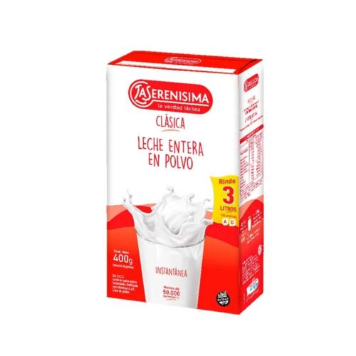 LECHE EN POLVO LA SERENISIMA ENTERA x 400 GR