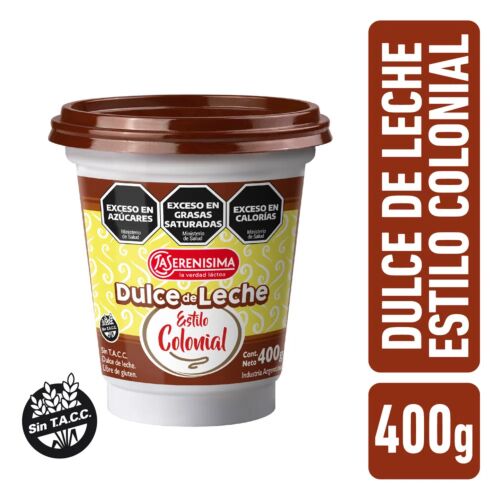 DULCE DE LECHE LA SERENISIMA COLONIAL x 400 GR