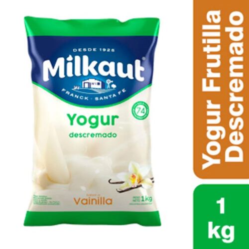 YOGUR MILKAUT DESCREMADA VAINILLA BEBIBLE SACHET x 900 ML